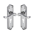 High quality image of the Heritage Brass Door Handle for Euro Profile Plate Buckingham Design Polished Chrome Finish
 | Sku. w4248-pc | Discounted prices available from Trade Door Handles