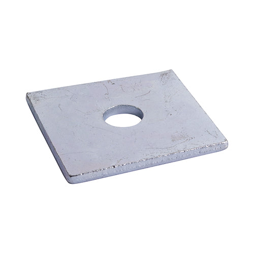 This is an image of Timco - Square Plate Washers - Zinc M10 x 50 x 50 x 3mm - (100 PCS Box) WS10503Z