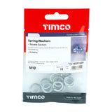 This is an image of Timco - Spring Washers - Zinc M10 - (10 PCS TIMpac) WSP10ZP