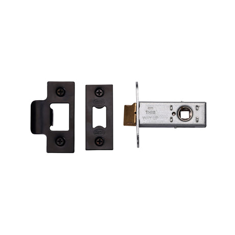 High quality image of York Security - Architectural Tubular Latch 2 1/2" - Matt Black | Sku. ykal2n-blk | available to order from Trade Door Handles in Kendal.