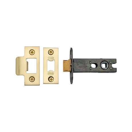 High quality image of York Security - Architectural Tubular Latch 3" - Satin Brass | Sku. ykal3n-sb | available to order from Trade Door Handles in Kendal.