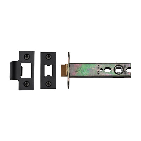High quality image of York Security - Architectural Tubular Latch 4" - Matt Black | Sku. ykal4n-blk | available to order from Trade Door Handles in Kendal.