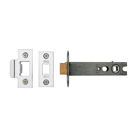 High quality image of York Security - Architectural Tubular Latch 4" - Polished Chrome / Polished Nickel | Sku. ykal4n-pc-pn | available to order from Trade Door Handles in Kendal.