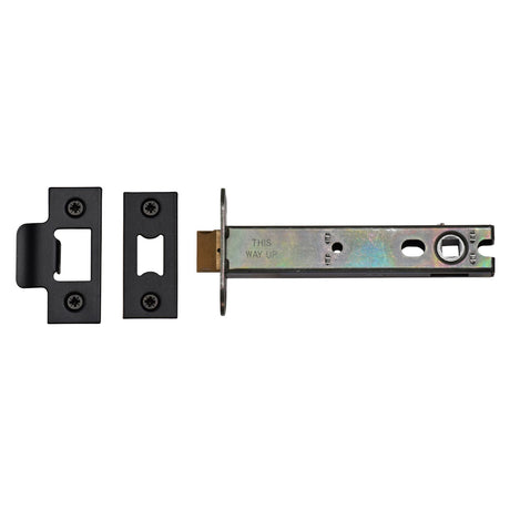High quality image of York Security - Architectural Tubular Latch 5" - Matt Black | Sku. ykal5n-blk | available to order from Trade Door Handles in Kendal.