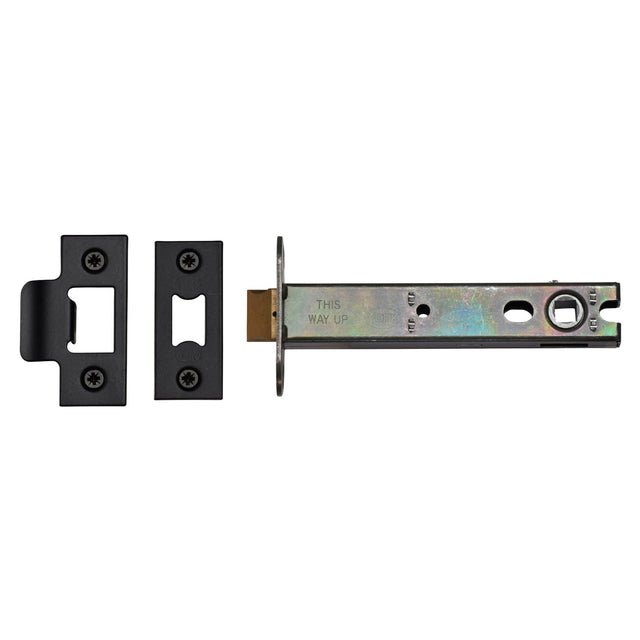 High quality image of York Security - Architectural Tubular Latch 5" - Matt Black | Sku. ykal5n-blk | available to order from Trade Door Handles in Kendal.
