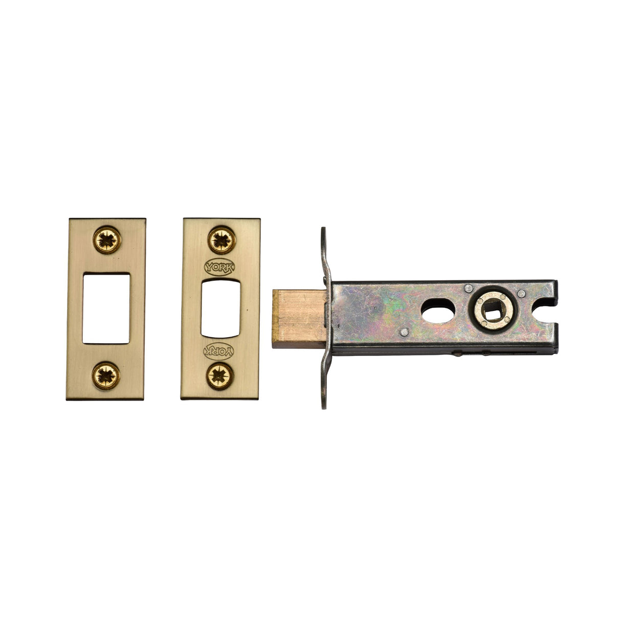 High quality image of York Security - Architectural Tubular Bathroom Deadbolt 3" - Satin Brass | Sku. ykbdb3n-sb | available to order from Trade Door Handles in Kendal.
