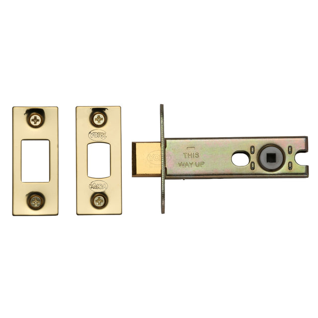 High quality image of the York Security Architechtural Tubular Bathroom Deadbolt Nickel & Brass Finish | Sku. ykbdb4-pb | Discounted prices available from Trade Door Handles