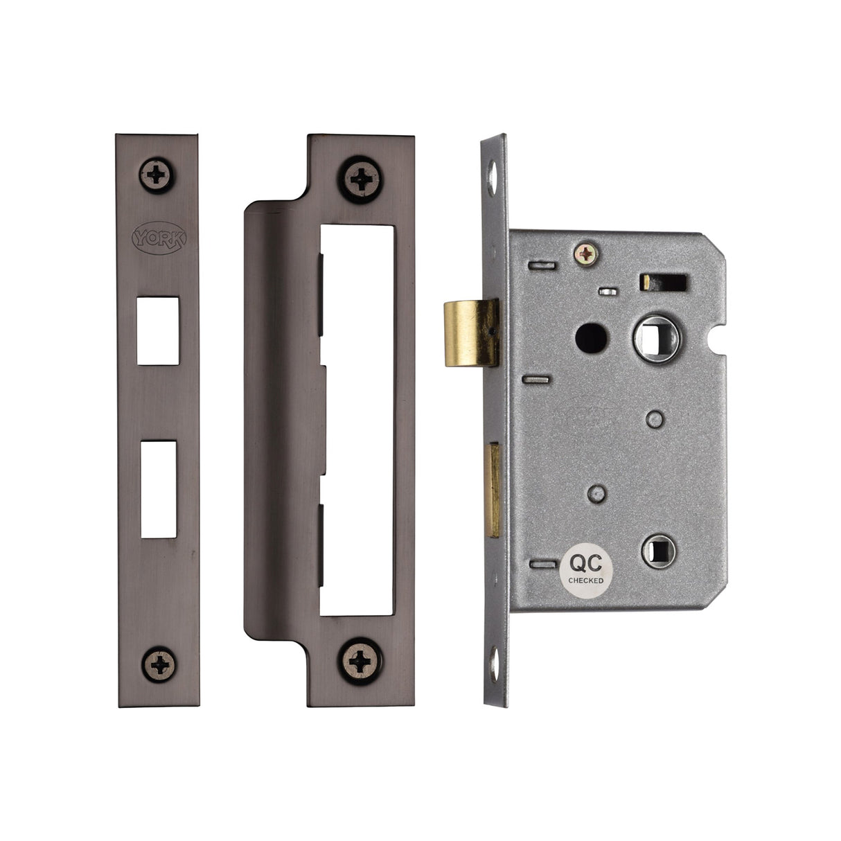 High quality image of York - Bathroom Lock 2 1/2" MB | Sku. ykbl2n-mb | available to order from Trade Door Handles in Kendal.