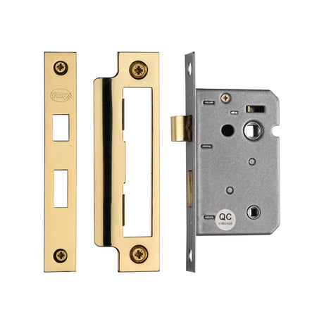 High quality image of York - Bathroom Lock 2 1/2" PB | Sku. ykbl2n-pb | available to order from Trade Door Handles in Kendal.