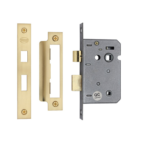 High quality image of York - Bathroom Lock 2 1/2" SB | Sku. ykbl2n-sb | available to order from Trade Door Handles in Kendal.