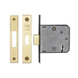 High quality image of York Security - 3" Deadlock 3 Lever - Polished Brass | Sku. ykdl33n-pb | available to order from Trade Door Handles in Kendal.