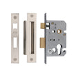 High quality image of York Security - Euro Profile Sashlock 2 1/2" - Satin Chrome / Nickel Finish | Sku. yksle2n-sn-sc | available to order from Trade Door Handles in Kendal.