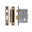 High quality image of York Security - Euro Profile Sashlock 3" - Antique Brass | Sku. yksle3n-at | available to order from Trade Door Handles in Kendal.