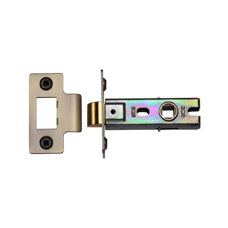 High quality image of York - York Tubular Latch 2 1/2" Antique finish | Sku. yktl2n-at | available to order from Trade Door Handles in Kendal.