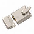 York Security 60mm Roller Bolt Night Latch Satin Nickel Finish