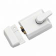 York Security 60mm Roller Bolt Night Latch White Finish