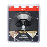This is an image of Timco - 0Ãƒâ€šÃ‚Â° Mitre Saw Blade 250 x 30 x 48T (1 Each Clamshell) Z2503048