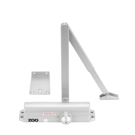 High quality image of the Zoo Hardware - Size 2-4 Template Selectable Closer - Silver Finish - Flat Arm | Sku. zdc0024s-nc-se | available to order from Trade Door Handles.