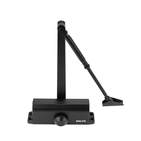 High quality image of the Zoo Hardware - Size 3 Door Closer - Black - Complete with Fig 66 Bracket | Sku. zdc003-blk | available to order from Trade Door Handles.