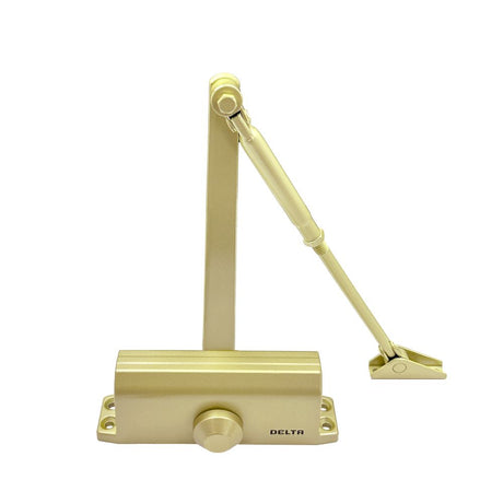 High quality image of the Zoo Hardware - Size 3 Door Closer - Gold - Complete with Fig 66 Bracket | Sku. zdc003-ge | available to order from Trade Door Handles.