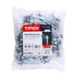 This is an image of Timco - Metal Construction Thin Sheet Metal to Timber Screws - Hex - EPDM Washer - Slash Point - Zinc 6.3 x 80mm - (100 PCS Bag) ZDS80W16