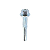 This is an image of Timco - Metal Construction Heavy Section Screws - Hex - Self-Drilling - Zinc 5.5 x 32mm - (100 PCS Box) ZH32B