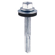 This is an image of Timco - Metal Construction Heavy Section Screws - Hex - EPDM Washer - Self-Drilling - Zinc 5.5 x 32mm - (100 PCS Bag) ZH32W16