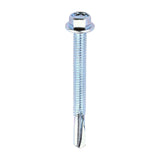 This is an image of Timco - Metal Construction Heavy Section Screws - Hex - Self-Drilling - Zinc 5.5 x 55mm - (100 PCS Box) ZH55B