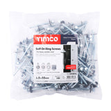 This is an image of Timco - Metal Construction Heavy Section Screws - Hex - EPDM Washer - Self-Drilling - Zinc 5.5 x 55mm - (100 PCS Bag) ZH55W16