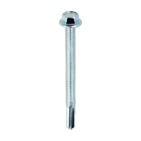 This is an image of Timco - Metal Construction Heavy Section Screws - Hex - Self-Drilling - Zinc 5.5 x 65mm - (100 PCS Box) ZH65B