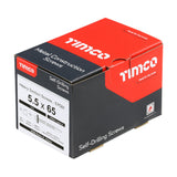 This is an image of Timco - Metal Construction Heavy Section Screws - Hex - EPDM Washer - Self-Drilling - Zinc 5.5 x 65mm - (100 PCS Box) ZH65W16B