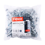 This is an image of Timco - Metal Construction Heavy Section Screws - Hex - EPDM Washer - Self-Drilling - Zinc 5.5 x 80mm - (100 PCS Bag) ZH80W16