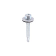 This is an image of Timco - Metal Construction Light Section Screws - Hex - EPDM Washer - Self-Drilling - Zinc 5.5 x 38mm - (100 PCS Bag) ZL38W16