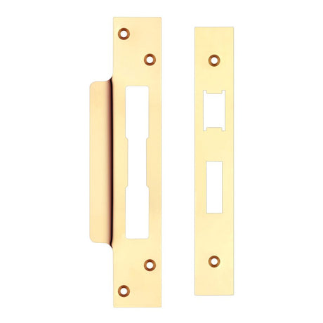 High quality image of the Zoo Hardware - Spare Acc Pk for UK Sash Locks - *BLANK* - contains Forend, Strike and Fixing Screws - Polished Brass Unlaquered | Sku. zlap10bpbul | available to order from Trade Door Handles.