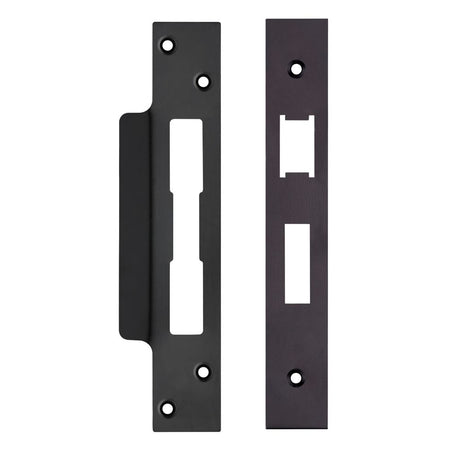 High quality image of the Zoo Hardware - Spare Acc Pk for UK Sash Locks - *BLANK* - contains Forend, Strike and Fixing Screws - Black | Sku. zlap10bpcb | available to order from Trade Door Handles.