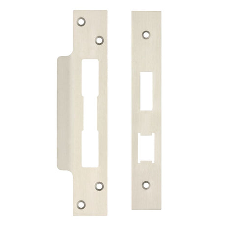 High quality image of the Zoo Hardware - Spare Acc Pk for UK Sash Locks - *BLANK* - contains Forend, Strike and Fixing Screws - Satin Nickel | Sku. zlap10bsn | available to order from Trade Door Handles.