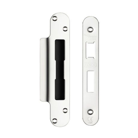 High quality image of the Zoo Hardware - Spare Acc Pk for UK Sash Locks - contains Radius Forend, Strike and Fixing Screws - Polished Stainless Steel | Sku. zlap10rps | available to order from Trade Door Handles.