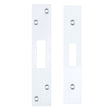 High quality image of the Zoo Hardware - Spare Acc Pk for UK Dead Locks - *BLANK* - contains Forend, Strike and Fixing Screws - Polished Chrome | Sku. zlap11bcp | available to order from Trade Door Handles.