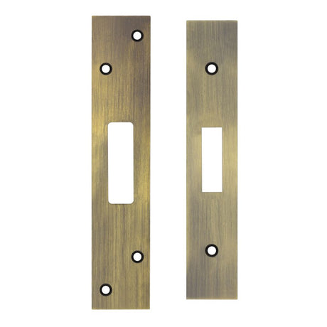 High quality image of the Zoo Hardware - Spare Acc Pk for UK Dead Locks - *BLANK* - contains Forend, Strike and Fixing Screws - Bronze | Sku. zlap11bfb | available to order from Trade Door Handles.