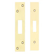 High quality image of the Zoo Hardware - Spare Acc Pk for UK Dead Locks - *BLANK* - contains Forend, Strike and Fixing Screws - Polished Brass Unlaquered | Sku. zlap11bpbul | available to order from Trade Door Handles.