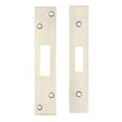 High quality image of the Zoo Hardware - Spare Acc Pk for UK Dead Locks - *BLANK* - contains Forend, Strike and Fixing Screws - Satin Nickel | Sku. zlap11bsn | available to order from Trade Door Handles.