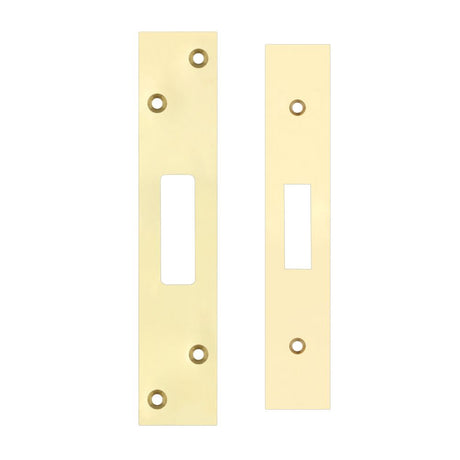 High quality image of the Zoo Hardware - Spare Acc Pk for UK Dead Locks - contains Forend, Strike and Fixing Screws - PVD Brass | Sku. zlap11pvd | available to order from Trade Door Handles.