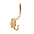High quality image of Carlisle Brass - Hat and Coat Hook - Satin Brass | Sku. aa25sb | Trade Door Handles.