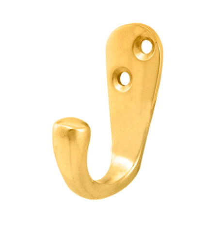 High quality image of Carlisle Brass - Victorian Robe Hook - Polished Brass | Sku. aa26 | Trade Door Handles.