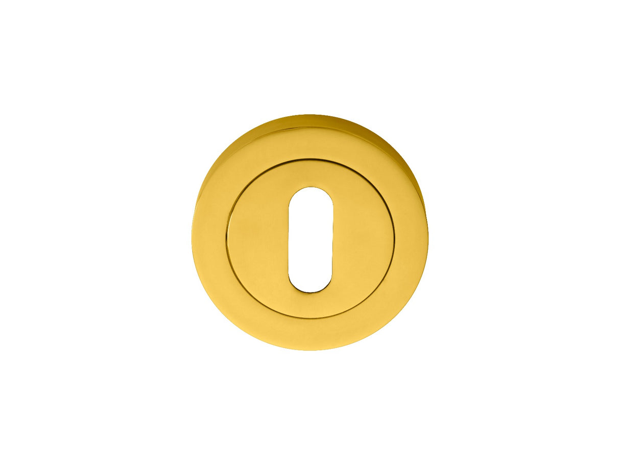High quality image of Manital - Standard Profile Escutcheon - Polished Brass | Sku. aa3 | Trade Door Handles.