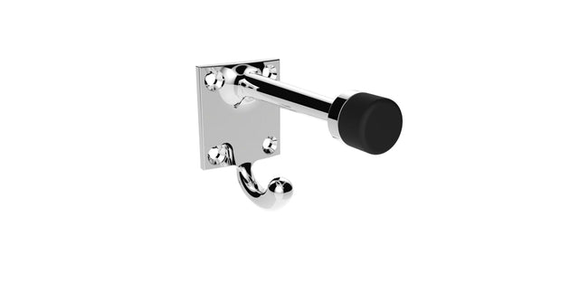 High quality image of Carlisle Brass - Hat and Coat Hook with Rubber Buffer - Polished Chrome | Sku. aa38cp | Trade Door Handles.