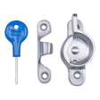 High quality image of Carlisle Brass - Fitch Pattern Sash Fastener (Locking) - Satin Chrome | Sku. aa40lcksc | Trade Door Handles.