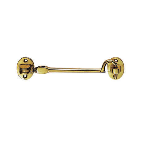 High quality image of Carlisle Brass - Silent Pattern Cabin Hook 97mm - Polished Brass | Sku. aa61 | Trade Door Handles.