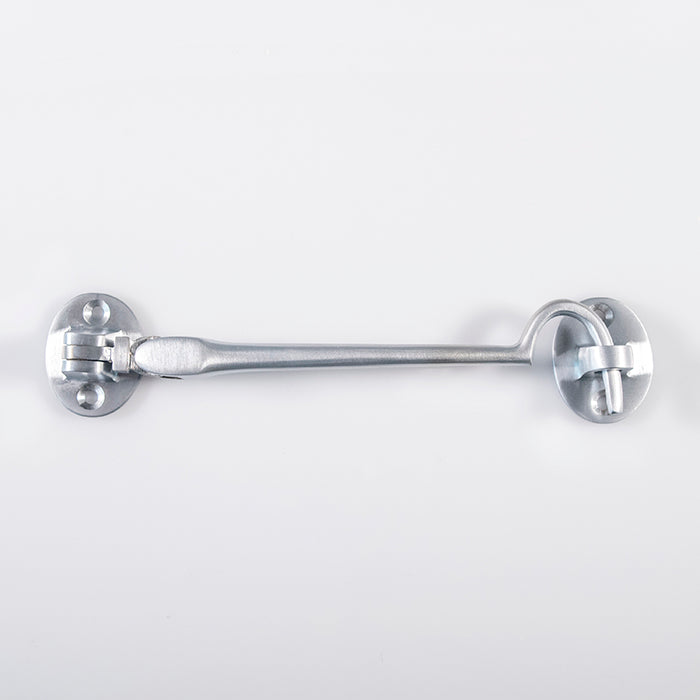 High quality image of Carlisle Brass - Silent Pattern Cabin Hook 154mm - Satin Chrome | Sku. aa62sc | Trade Door Handles.
