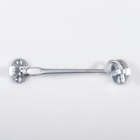 High quality image of Carlisle Brass - Silent Pattern Cabin Hook 154mm - Satin Chrome | Sku. aa62sc | Trade Door Handles.